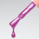 Гель лак для ногтей, кошачий глаз, неоновый, трехфазный, 10 мл, LED/UV, сиреневый (47) - Фото 5