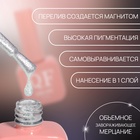 Гель лак для ногтей, кошачий глаз, трехфазный, 10 мл, LED/UV, серебристый (57) - Фото 2
