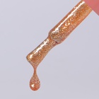 Гель лак для ногтей, жидкая фольга, трехфазный, 10 мл, LED/UV, золотистый (66) - Фото 4