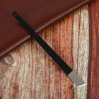Нож для работы с кожей, скошенное лезвие, 12,5 × 1 см, цвет чёрный - Фото 2