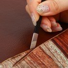 Нож для работы с кожей, скошенное лезвие, 12,5 × 1 см, цвет чёрный - Фото 5