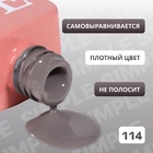 Гель лак для ногтей, однотонный, трехфазный, 10 мл, LED/UV, серый (114) - Фото 3
