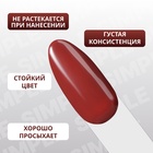 Гель лак для ногтей, однотонный, трехфазный, 10 мл, LED/UV, коричневый (123) - Фото 4