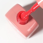 Гель лак для ногтей, однотонный, трехфазный, 10 мл, LED/UV, красный (136) - Фото 9