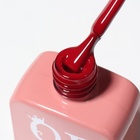 Гель лак для ногтей, однотонный, трехфазный, 10 мл, LED/UV, красный (158) - Фото 9