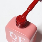 Гель лак для ногтей, однотонный, трехфазный, 10 мл, LED/UV, красный (196) - Фото 9