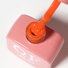 Гель лак для ногтей, однотонный, трехфазный, 10 мл, LED/UV, оранжевый (210) - Фото 9