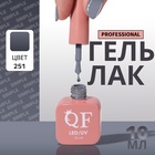 Гель лак для ногтей, однотонный, трехфазный, 10 мл, LED/UV, серый (251) - Фото 1