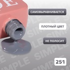 Гель лак для ногтей, однотонный, трехфазный, 10 мл, LED/UV, серый (251) - Фото 3