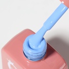 Гель лак для ногтей, однотонный, трехфазный, 10 мл, LED/UV, голубой (255) - Фото 9