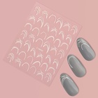 Наклейки для ногтей «Сияющие линии», белые - Фото 2