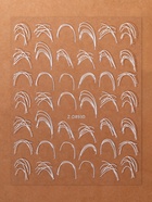 Наклейки для ногтей «Сияющие линии», белые - Фото 3