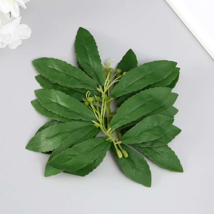 Искусственное растение для творчества "Листья черёмухи" набор 6 шт 13,5х16 см