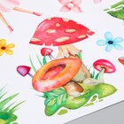 Наклейка пластик интерьерная цветная "Лесные феи с грибами" 35х60 см - Фото 2