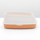 Туалет для кошек «Айша» S, 45×35×18.5 с, с высоким бортом и сеткой, пластик, оранжевый - Фото 3