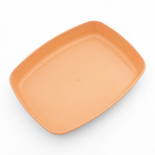 Туалет для кошек «Айша» S, 45×35×18.5 с, с высоким бортом и сеткой, пластик, оранжевый - Фото 5