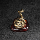 Сувенир "Змея Кобра с капюшоном", латунь, янтарь - Фото 4