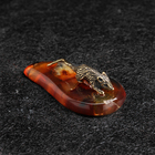 Сувенир "Мышка кошельковая", латунь, янтарь, 1,5х3 см - Фото 2
