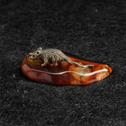 Сувенир "Мышка кошельковая", латунь, янтарь, 1,5х3 см - Фото 3