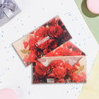 Конверт для денег "С Праздником!" красные розы, 16,5 х 8 см - фото 9049253