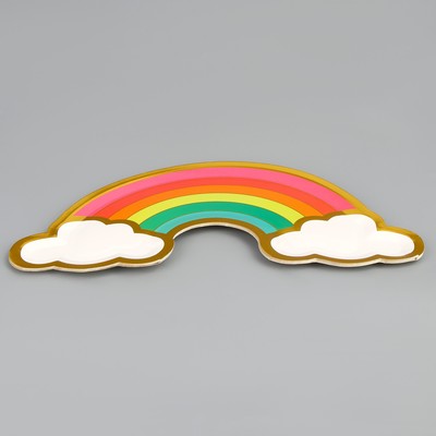 Тарелка одноразовая бумажная «Радуга»