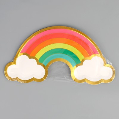 Тарелка одноразовая бумажная «Радуга»