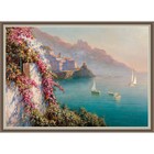 Репродукция картины «Амальфи. Цветы над морем», 70х100 см, рама 55-004В - фото 300301011