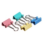 Набор зажимов для бумаг пастель 19мм, 12 штук, 4 цвета, в картонной коробке - Фото 2