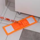 Швабра для мытья пола плоская Доляна «Лето», насадка из микрофибры 42×12 см, телескопическая ручка 68-120 см, цвет МИКС - Фото 4