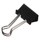 Набор зажимов для бумаг 32 мм, 24 штук, в пластиковой тубе, черные - Фото 4