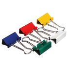 Набор зажимов для бумаг цветных 15 мм 60 штук, 5 цветов, в пластиковой тубе - Фото 3