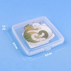 Органайзер для хранения гигиенических принадлежностей «Котики», 9.5×9.5×1.5 см, прозрачный - Фото 2