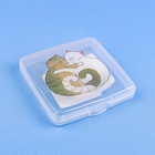 Органайзер для хранения гигиенических принадлежностей «Котики», 9.5×9.5×1.5 см, прозрачный - Фото 3