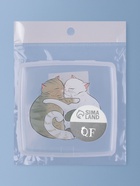 Органайзер для хранения гигиенических принадлежностей «Котики», 9.5×9.5×1.5 см, прозрачный - Фото 8