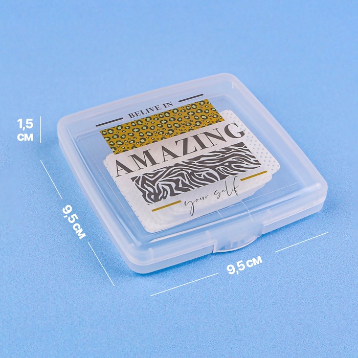 Органайзер для хранения гигиенических принадлежностей «AMAZING», 9,5 × 9,5 × 1,5 см, цвет прозрачный