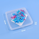 Органайзер для хранения гигиенических принадлежностей «BUTTERFLY», 9.5×9.5×1.5 см, прозрачный - Фото 2