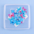 Органайзер для хранения гигиенических принадлежностей «BUTTERFLY», 9.5×9.5×1.5 см, прозрачный - Фото 6
