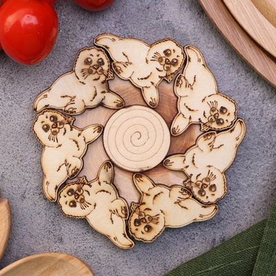 Подставка под горячее «Нерпа», 12 см, можжевельник