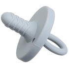 Прорезыватель - пустышка силиконовый M&B, синий/серый - Фото 6