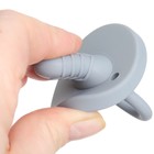 Прорезыватель - пустышка силиконовый M&B, синий/серый - Фото 2