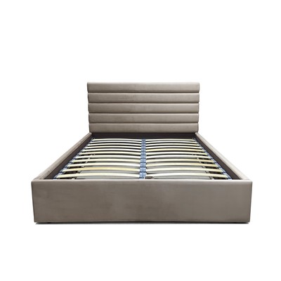 Кровать двуспальная «Фрейм Модерн», с подъёмным механизмом, 2000×2000 мм, велюр vivaldi, цвет бежевый