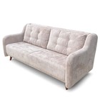 Диван прямой «ХАЙТ 1», спальное место 1400×2000 мм, ткань велюр, цвет бежевый аляска бейдж - Фото 2