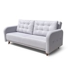 Диван прямой «ХАЙТ 1», спальное место 1400×2000 мм, ткань велюр, цвет серый вивальди 14 - Фото 2