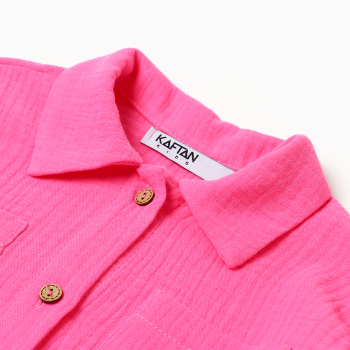 Костюм (рубашка и брюки) детский KAFTAN "Муслин", р.28 (86-92см) розовый
