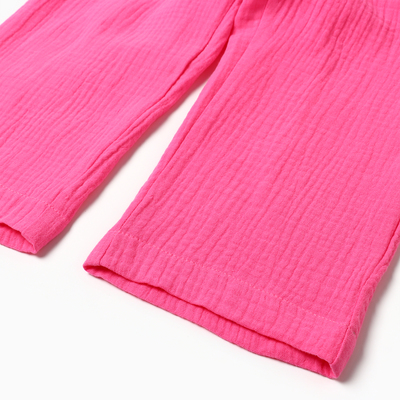 Костюм (рубашка и брюки) детский KAFTAN «Муслин», размер 30 (98-104 см), розовый