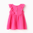 Платье детское с рюшей KAFTAN "Муслин", р.28 (86-92 см), ярко-розовый - Фото 13