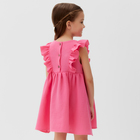 Платье детское с рюшей KAFTAN "Муслин", р.28 (86-92 см), ярко-розовый - Фото 7