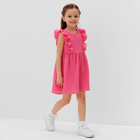 Платье детское с рюшей KAFTAN "Муслин", р.28 (86-92 см), ярко-розовый - Фото 8