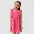 Платье детское с рюшей KAFTAN "Муслин", р.28 (86-92 см), ярко-розовый - Фото 9