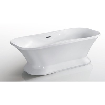 Ванна акриловая Azario BORDEAUX 180x90x60 см, свободностоящая, сифон, рама, белая